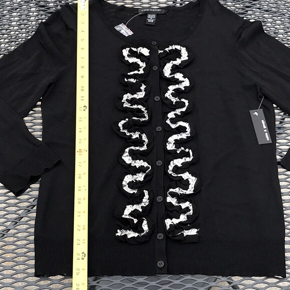 NWT Cable & Gauge Black Cardigan Sweater - Picture 10 of 11